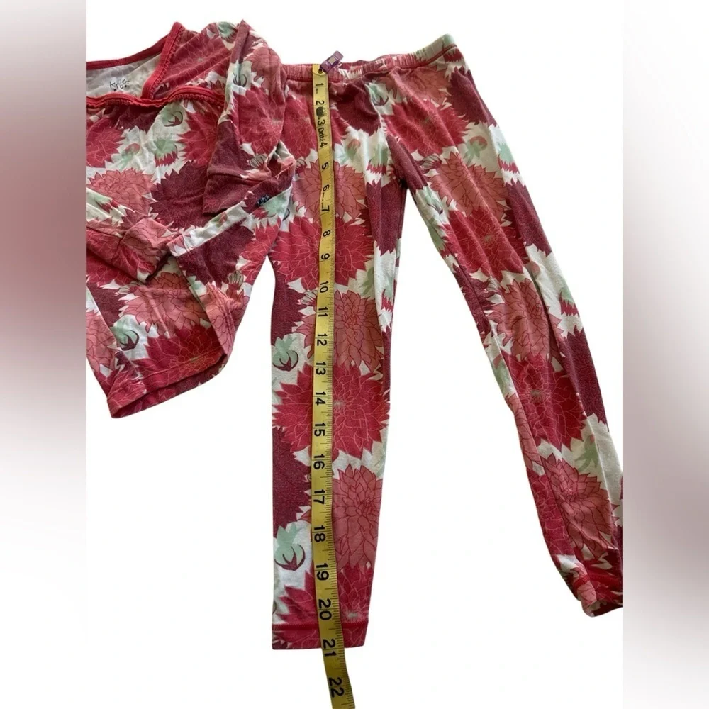 Kickee Pants Red and White Floral Kids Pajama Set